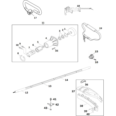 Tube extérieur (incl. 13) AGR2632100 ORIGINAL MGF | Newgardenstore.eu