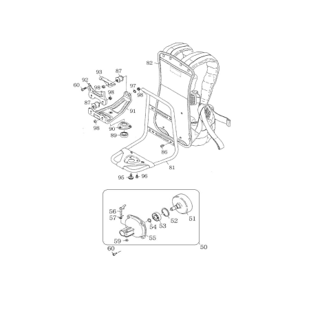 Supporto posteriore AGR103446600CPK ORIGINALE MGF | Newgardenstore.eu