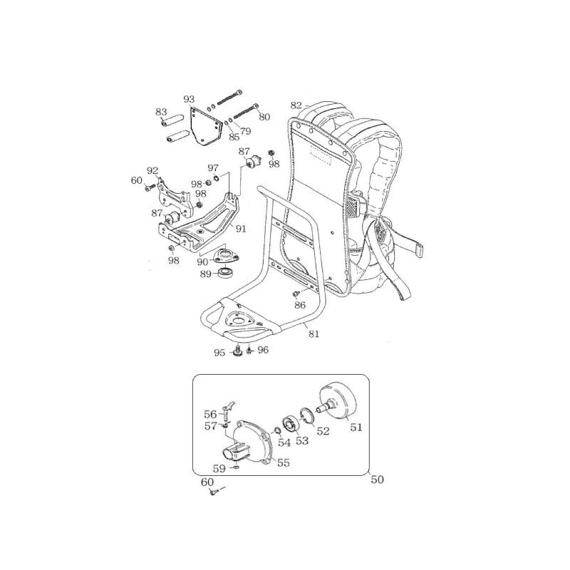 Soporte trasero AGR51K1000 ORIGINAL MGF