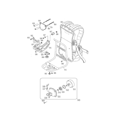 Soporte trasero AGR51K1000 ORIGINAL MGF | Newgardenstore.eu