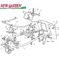 Exploded view lawn tractor EL63 XE70 CASTELGARDEN spare parts 2002-13