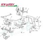 Exploded view lawn tractor chassis EL63 XE75VD CASTELGARDEN spare parts 2002-13
