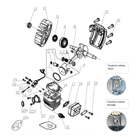 Pistón ORIGINAL MGF AGR2511100 | Newgardenstore.eu