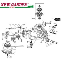 Exploded view transmission 102cm PT170hd Lawn tractor CASTELGARDEN spare parts