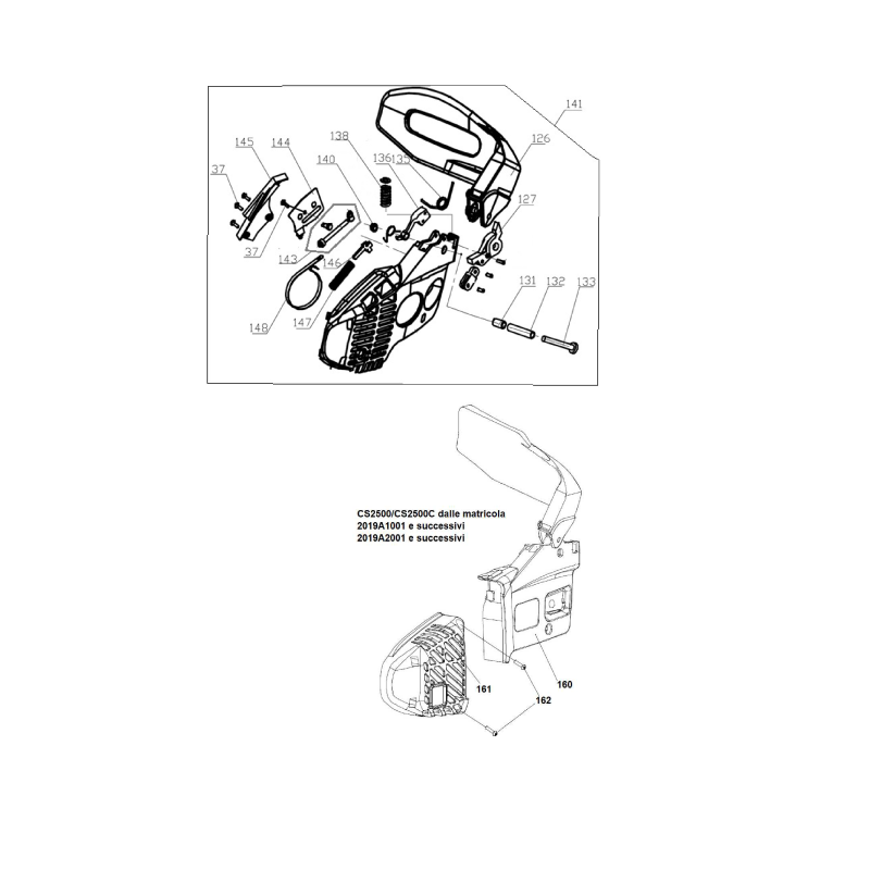 Chain brake cover AGR2511835 ORIGINAL MGF