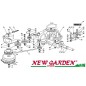 Exploded view transmission 102cm PTC220HD lawn tractor CASTELGARDEN spare parts