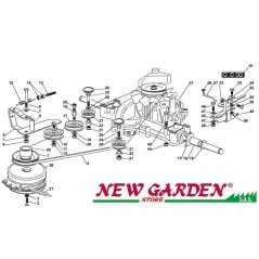 Exploded view transmission 102cm TN170H lawn tractor CASTELGARDEN GGP spare parts