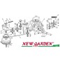 Exploded view transmission 102cm TN185H lawn tractor CASTELGARDEN STIGA spare parts