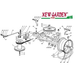 Exploded view transmission 72cm XF130 lawn tractor CASTELGARDEN 2002-13