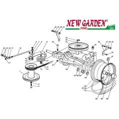 Esploso trasmissione 72 cm XF130C trattorino rasaerba CASTELGARDEN 2002-13