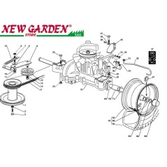 Exploded view transmission 72 cm XF130HD lawn tractor CASTELGARDEN 2002-13