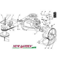 Exploded view transmission 72cm XF135HD lawn tractor CASTELGARDEN 2002-13