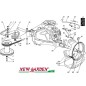 Exploded view transmission 72cm XF135HD lawn tractor CASTELGARDEN 2002-13