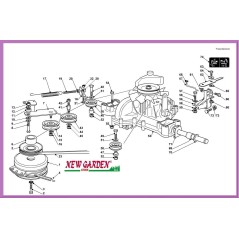 Exploded view transmission lawn tractor 92cm PG 135 HD CASTELGARDEN GGP STIGA spare parts | Newgardenstore.eu