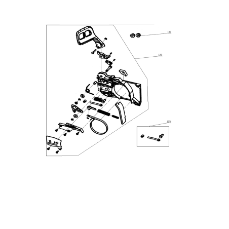 TAPA DE FRENO DE CADENA COMPLETA. CS4600/CS5300 AGR4616800 ORIGINAL MGF | Newgardenstore.eu