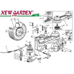 Despiece transmisión tractor de césped EL63 PE60VD CASTELGARDEN 2012-13recambios | Newgardenstore.eu