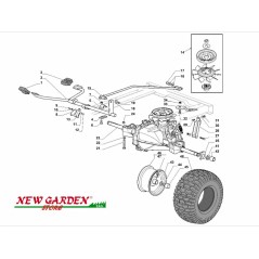 Despiece transmisión tractor de césped SD98 XD150HDC CASTELGARDEN recambios | Newgardenstore.eu