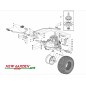 Exploded view transmission lawn tractor SD98 XD150HDC CASTELGARDEN spare parts