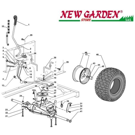 Despiece transmisión tractor SD108 XDL170 CASTELGARDEN 2002-2013 recambios | Newgardenstore.eu