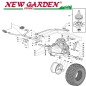 Exploded view transmission lawn tractor SD108 XDL190HD CASTELGARDEN 2002-13 spare parts