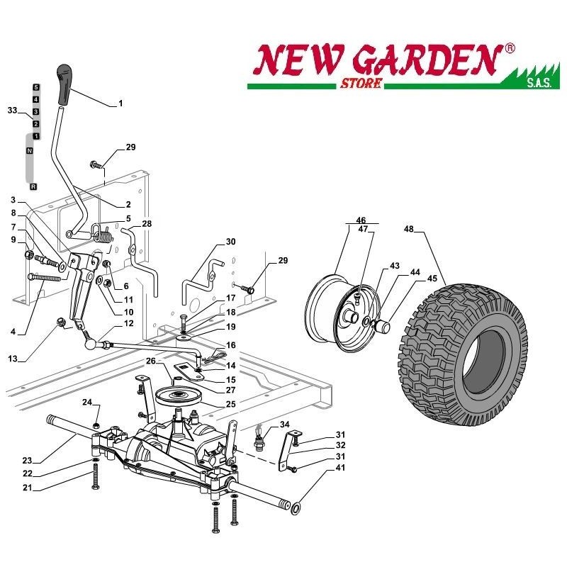 Explosionsdarstellung Getriebe Traktor SD98 L135BM CASTELGARDEN 2002-2013 Ersatzteile