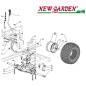 Exploded view transmission lawn tractor SD98 XD130 CASTELGARDEN spare parts 2002-13