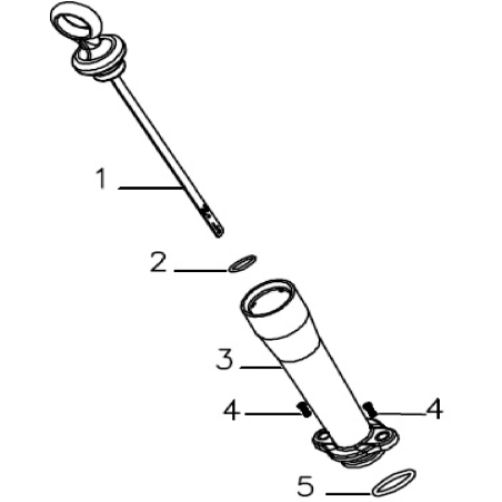 Tube de jauge d'huile AGR8205390 ORIGINAL MGF | Newgardenstore.eu