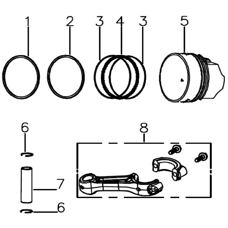 Segment de piston II AGR8205510 ORIGINAL MGF