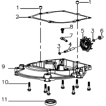 Joint de carter d'huile AGR8205600 ORIGINAL MGF | Newgardenstore.eu