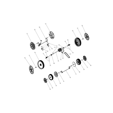 ROUE AVANT 7" AVEC ROULEMENT. S461VHY-T8 2020 AGR8007380 ORIGINAL MGF | Newgardenstore.eu