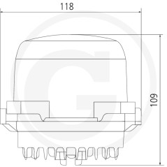 Fanale a led funzione abbagliante montaggio dritto M6 | Newgardenstore.eu