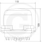 Fanale a led funzione abbagliante montaggio dritto M6