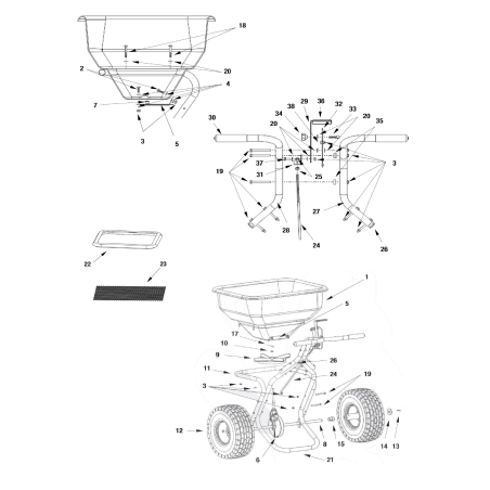 Tige d'ouverture coulissante d'origine MGF AGR6555GV | Newgardenstore.eu