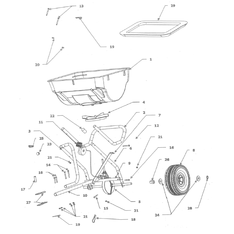 Supporto tramoggia AGR2908GY ORIGINALE MGF
