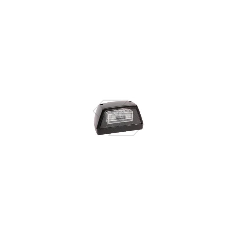 LED licence plate light 12 Volt black body for agricultural tractor