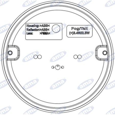 Right position light led 140mm diameter tractor operating machine 12-24V