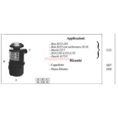 BETA oil filter for walking tractor B152 205 1123