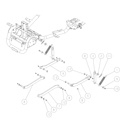 Brazo de enlace delantero (L) CMP O0341-50300 ORIGINAL OREC | Newgardenstore.eu