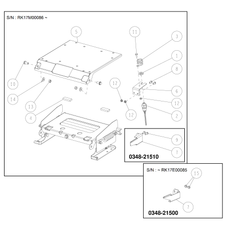 Soporte del interruptor del asiento N.° de serie: RH18 O0341-21600 ORIGINAL OREC | Newgardenstore.eu