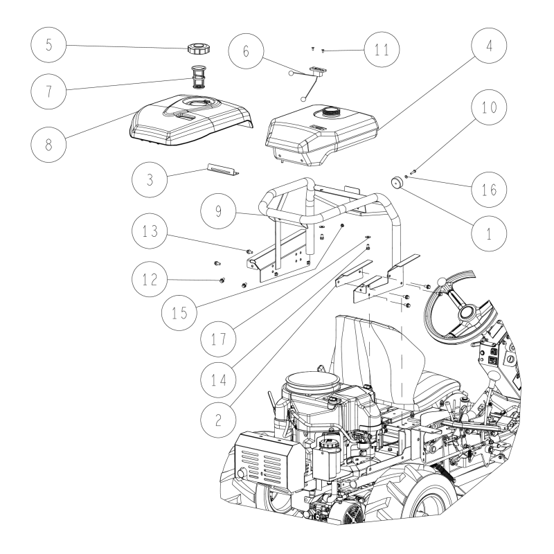 ORIGINAL OREC CMP O0348-20300 Fuel Tank Support