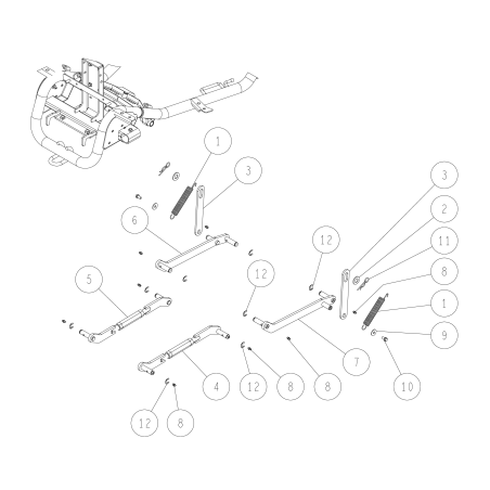 Brazo de enlace delantero (R) Conjunto O0312-56000 ORIGINAL OREC | Newgardenstore.eu