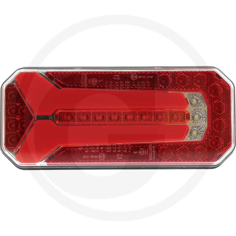 LED rear light with dynamic flashing function