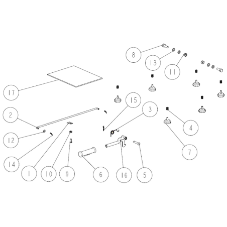 Barra di supporto della piattaforma O80-1920-711-00 ORIGINALE OREC | Newgardenstore.eu