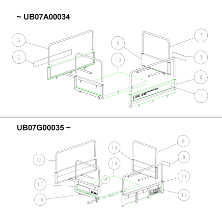 Telaio anteriore per piattaforma O80-1923-725-00 ORIGINALE OREC | Newgardenstore.eu