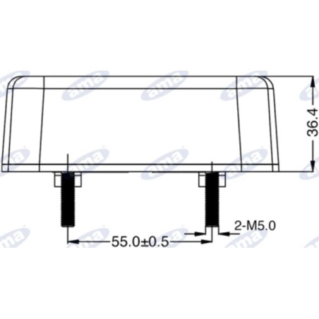 Luz trasera derecha o izquierda led 104x97x35mm máquina tractora 12-24V E4