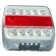 Square rear light right left led 105.6x97.9x36.4mm operating machine 13.5V