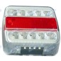 Square rear light right left led 105.6x97.9x36.4mm operating machine 13.5V