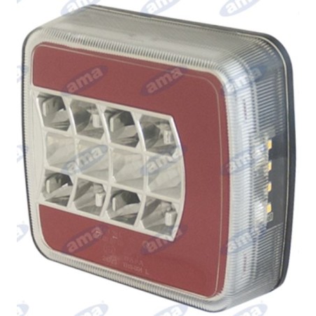 Left taillight led 106,5x98,8x35mm tractor operating machine 12-24V | Newgardenstore.eu