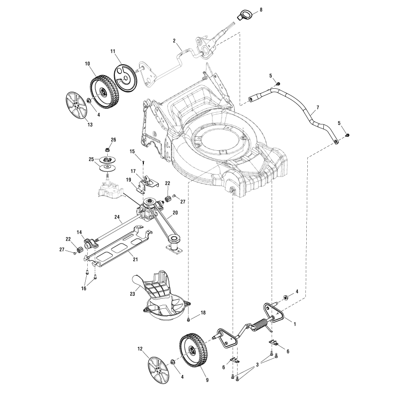 AXLE, Rear ZS704821 ORIGINAL SNAPPER