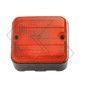 Red rear rear fog light for agricultural tractor
